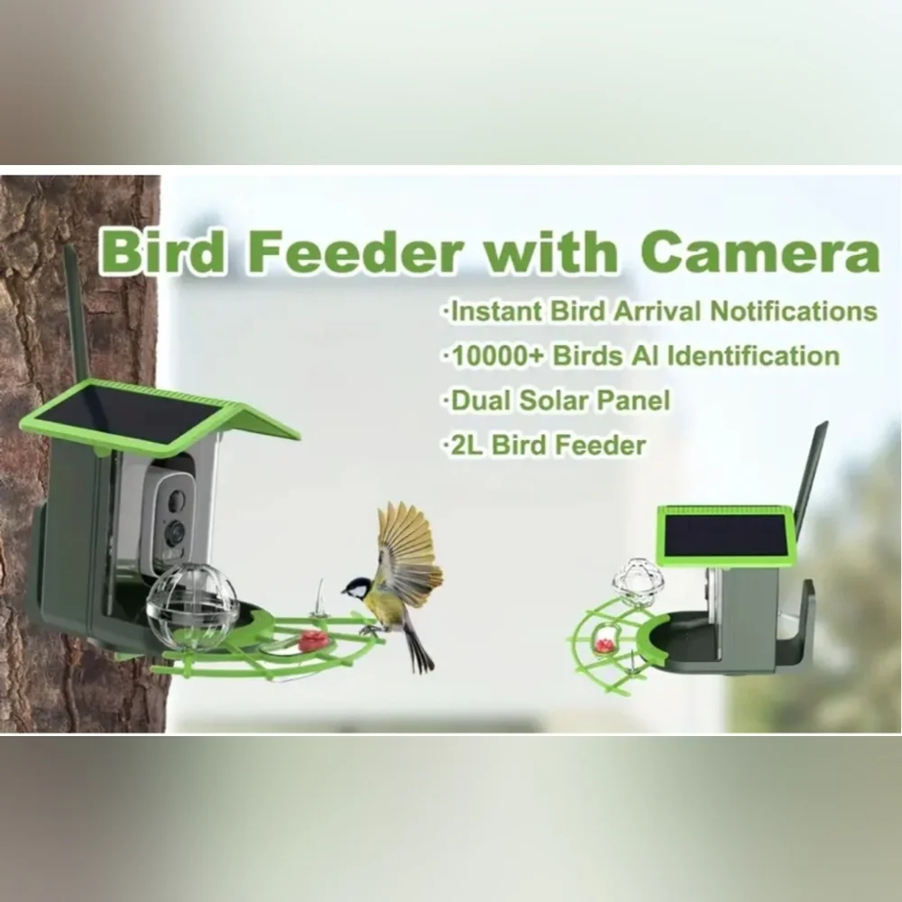WiFi Smart Bird Feeder with Camera & Night Vision